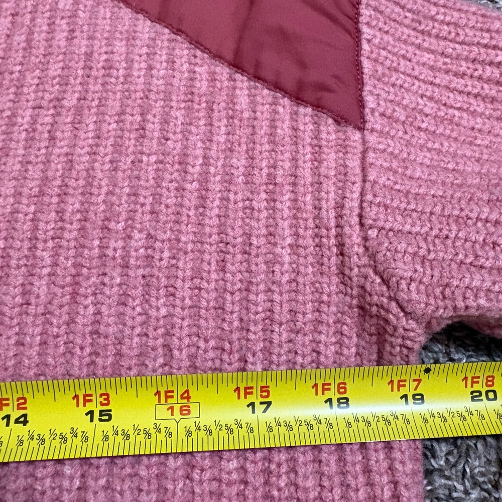 Sézane Pink Wool Cotton Sweater Quater Button Pull Ewen Jumper Rosewood Color - Picture 9 of 10